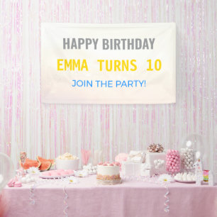 Birthday Banner Custom Party Bold Fun