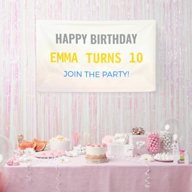 Birthday Banner | Custom | Party | Bold | Fun (Party)