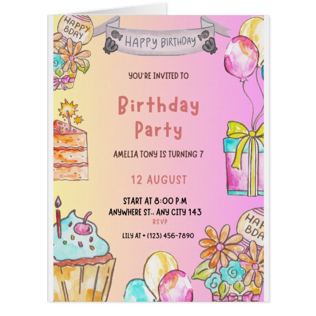 Birthday Bash (Front)