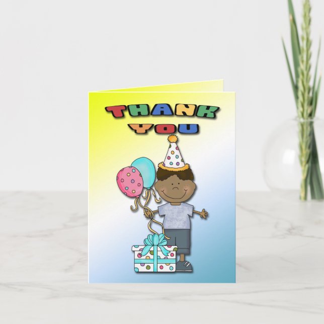 Birthday Bash Boy B Thank You cards (Front)
