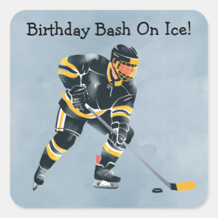 Birthday Bash On Ice Square Sticker
