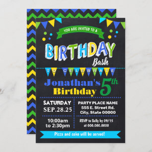 Birthday bash party invitation