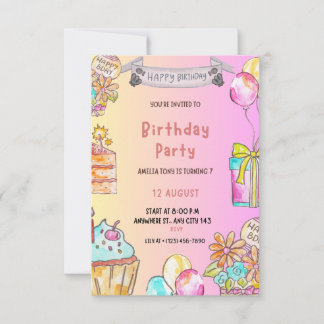 Birthday Bash RSVP Card