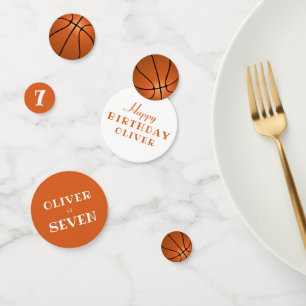 Birthday Basketball Balls Kids Birthday Party Confetti
