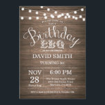 Birthday BBQ Invitation Rustic 30th Birthday<br><div class="desc">Birthday BBQ Invitation. Rustic 30th Birthday Invitation Wood Background with String Lights. 13th 15th 16th 18th 20th 21st 30th 40th 50th 60th 70th 80th 90th 100th, Any age. Adult Birthday. Woman or Man Male Birthday Party. For further customisation, please click the "Customise it" button and use our design tool to...</div>
