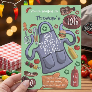 Birthday bbq picnic Invitation