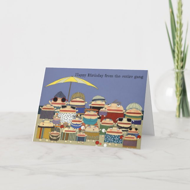 birthday beach card from the group (Front)
