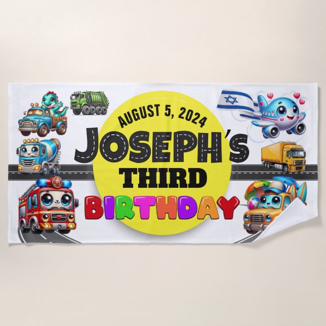Birthday Beach Towel (Front)