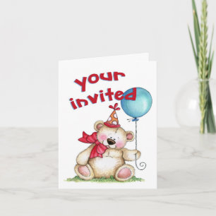 Birthday Bear - Invite