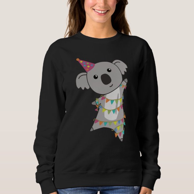 Birthday Bear Koala Bear Bear Garland Sweatshirt (Front)