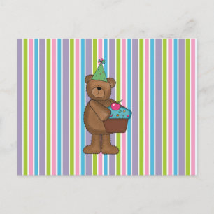 birthday bear postcard