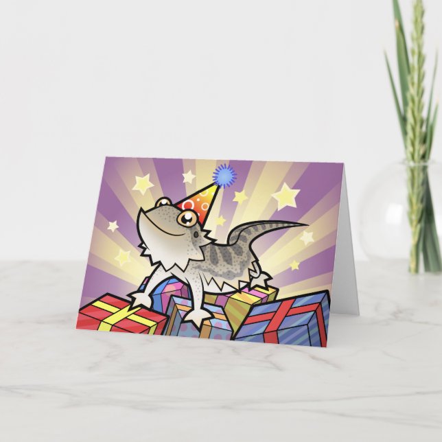 Birthday Bearded Dragon / Rankin Dragon Card (Front)