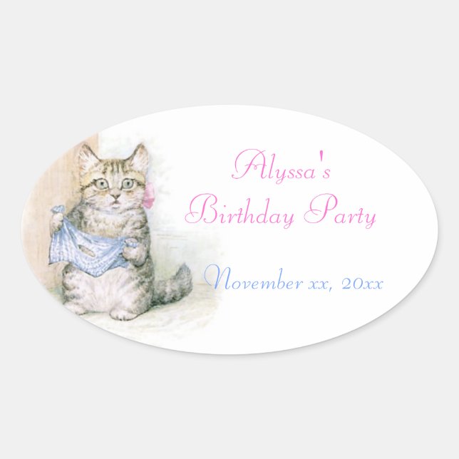 Birthday, Beatrix Potter Sticker (Front)