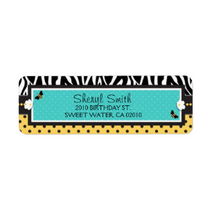 Birthday Bee Return Label