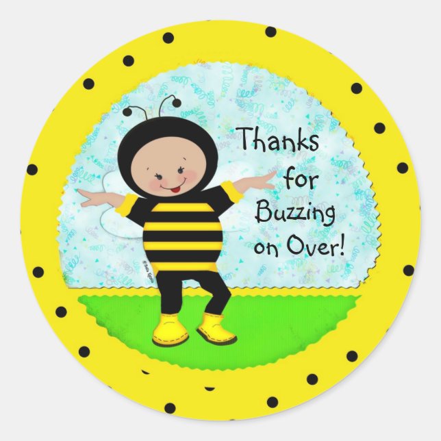 Birthday Bee Stickers (Front)
