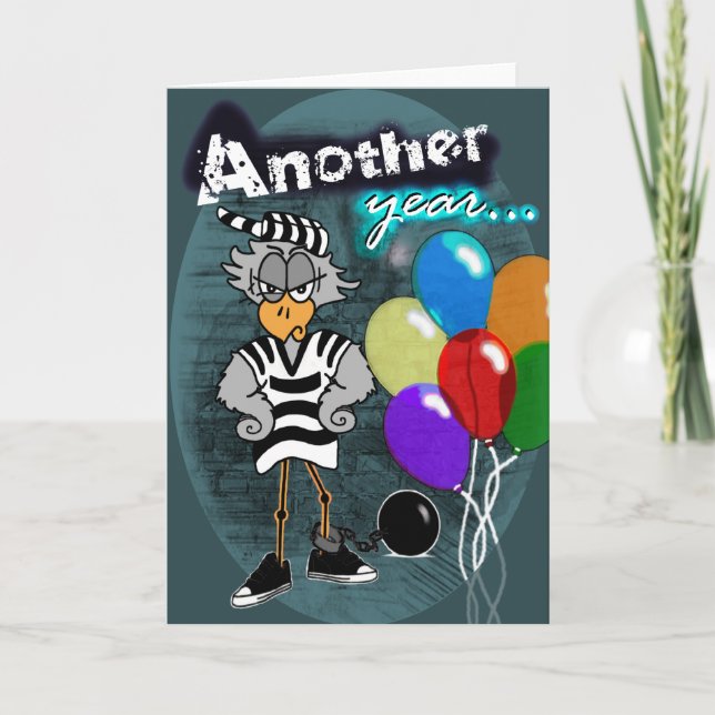 Birthday Behind Bars Card (Front)