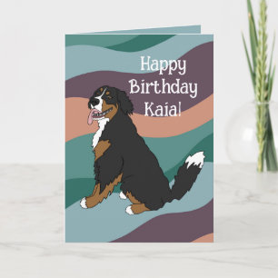 Birthday Bernese Mountain Dog Card