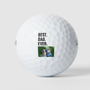 Birthday Best Dad Ever Kids Photo Golf Balls