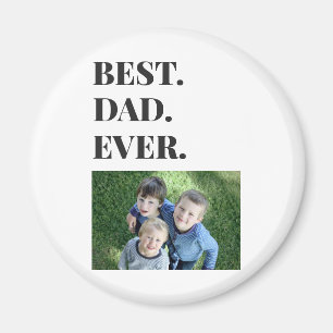 Birthday Best Dad Ever Kids Photo Magnet