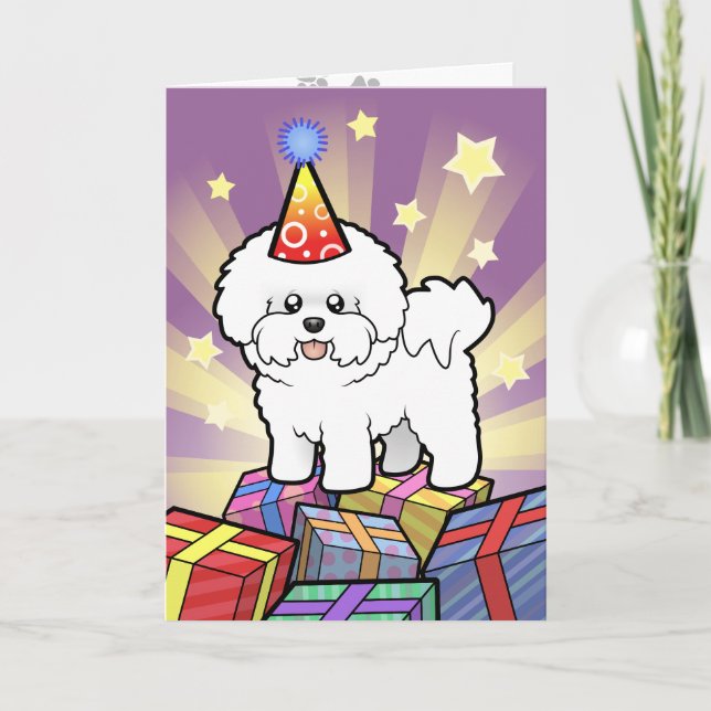 Birthday Bichon Frise Card (Front)