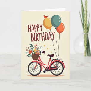 Birthday Bicycle Basket Card