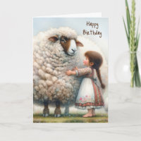 Birthday Big Ewe Watercolor