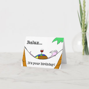 Birthday Bird relaxing Card
