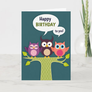 Birthday Birds Art Card