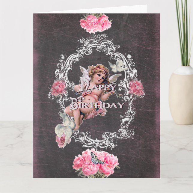 Birthday - Black Chalkboard - Greeting Card (Front)