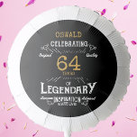 Birthday Black Gold Any Age Balloon<br><div class="desc">A personalised elegant balloon that is easy to customise for that special birthday party. The retro black and gold design adds a touch of refinement to that special celebration.</div>
