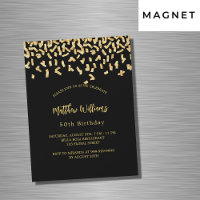 Birthday black gold confetti luxury