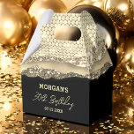 Birthday Black Gold Glitter Name Thank You Favour Box<br><div class="desc">Add a touch of glam to your celebration with our Birthday Black Gold Glitter Name Thank You Favour Boxes! These stylish boxes feature a sleek black design accented with gold glitter and personalised with your name for a custom touch. Perfect for party favours, they combine elegance with a bit of...</div>