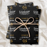 Birthday Black Gold Wrapping Paper Sheet<br><div class="desc">Vintage Black Gold Elegant wrapping paper - Personalised Birthday Celebration wrapping. Celebrate your milestone birthday with a touch of elegance, class, and sweetness! Our Vintage Black Gold wraps are the perfect way to make your mark with personalised birthday favours. Every sheet has a rich and luxurious black and gold design,...</div>