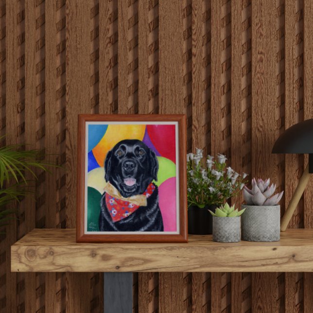 Birthday Black Labrador Artwork Poster (Creator Uploaded)