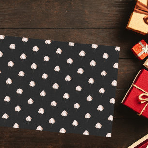 Birthday black rose gold balloons tissue paper