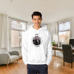 Birthday black white photo man myth legend hoodie<br><div class="desc">On a light coloured shirt.   Text: The Man,  The Myth,  The Legend. Personalise and add his name,  age and photo.</div>
