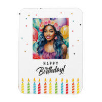 Birthday Black Woman With Balloons