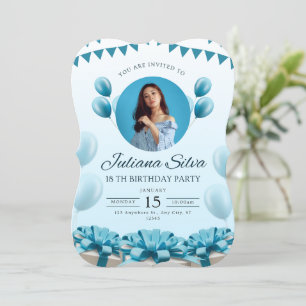 Birthday Bliss – Clean and cheerful invitation 