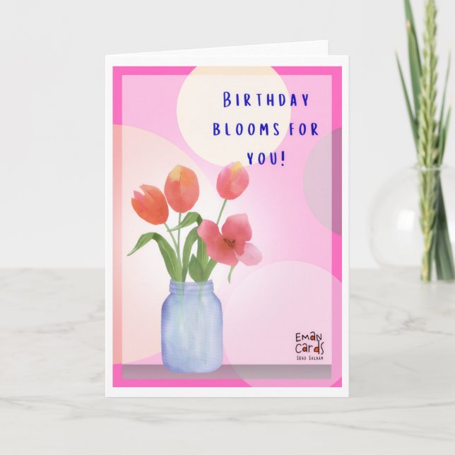 Birthday Blooms Card (Front)