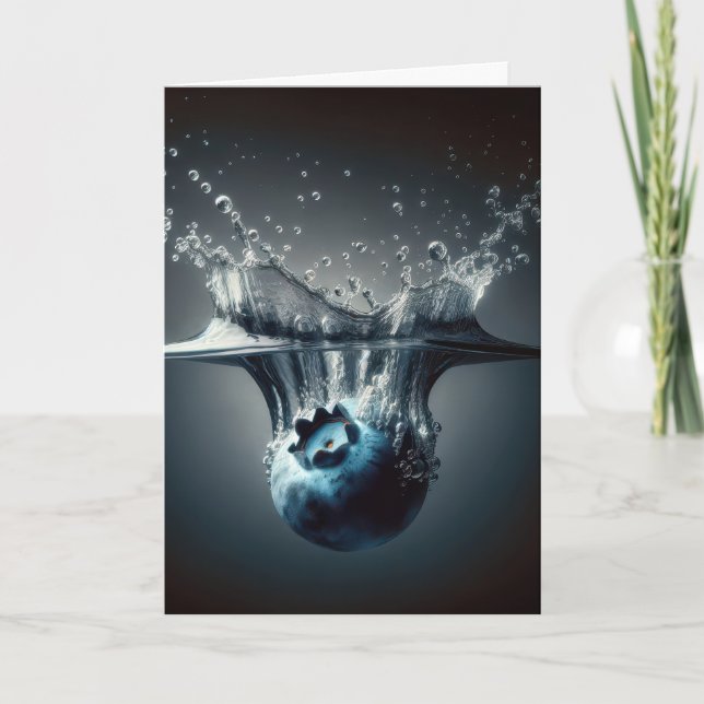Birthday Blueberry Splash Card (Front)