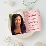 Birthday blush pink photo save the date<br><div class="desc">Add a vertical size photo. A blush pink gradient background colour,  decorated with stars. Personalise and add a name and the details.</div>