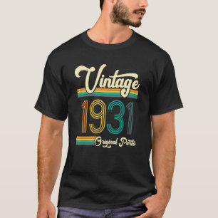 Birthday Born In 1931 Original Parts Vintage T-Shirt