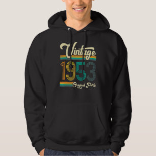 Birthday Born In 1953 Original Parts Vintage Hoodie