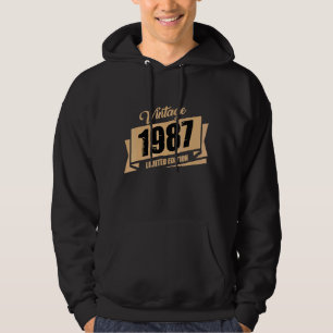 Birthday Born In 1987  Vintage 1 Hoodie