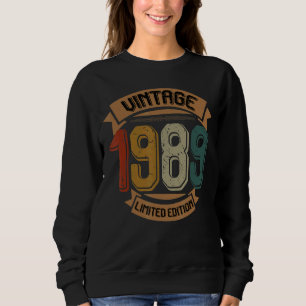 Birthday Born In 1989 Vintage Sweatshirt