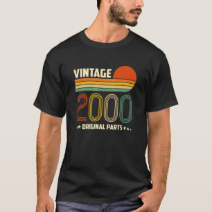 Birthday Born In 2000 Original Parts Vintage T-Shirt