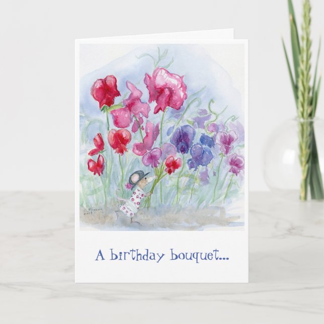 "Birthday Bouquet" Birthday Card (Front)