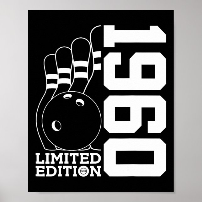 Birthday Bowling Limited Edition 1960  Poster (Front)