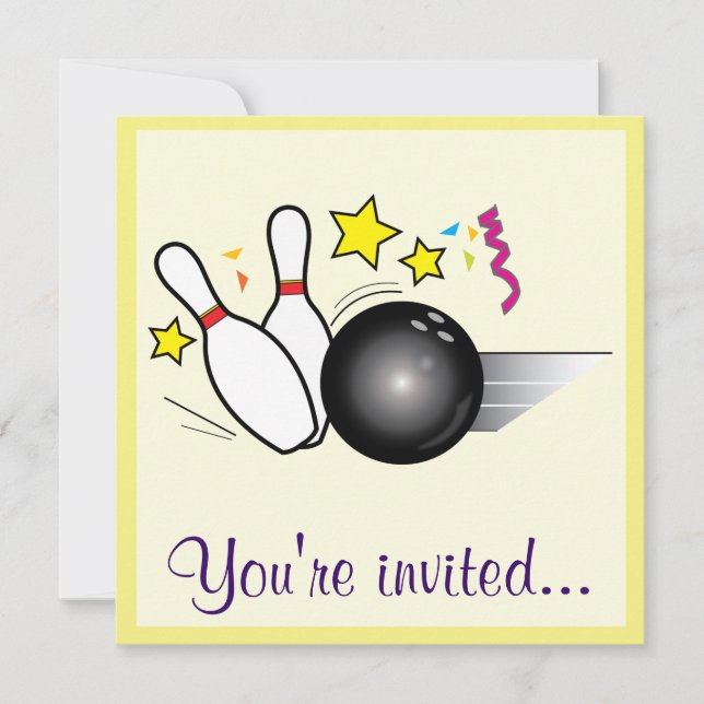Birthday Bowling Party Invitation (Front)