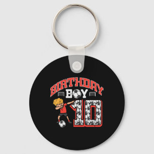 Birthday Boy 10 Soccer Dab 10th Birthday Party Foo Key Ring